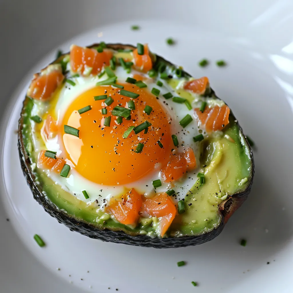 Délicieux oeuf cocotte avocat