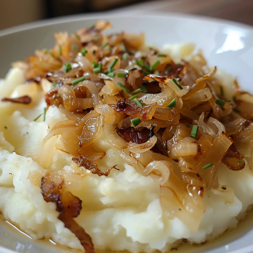 Purée onctueuse aux lardons sucrés
