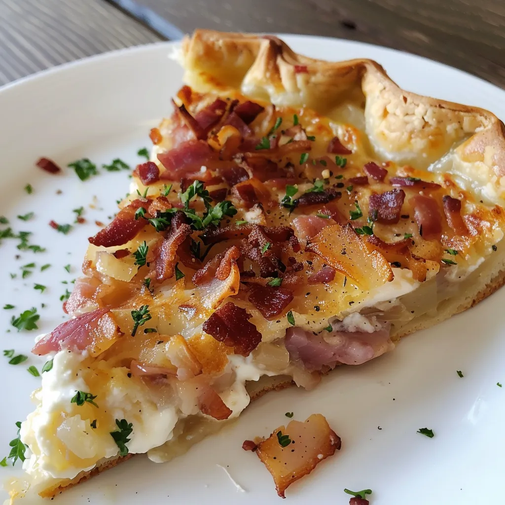 Flammekueche lardons onctueuse