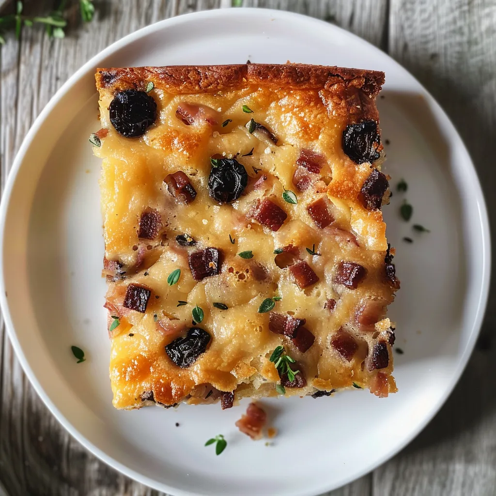 Cake pruneaux et lardons savoureux