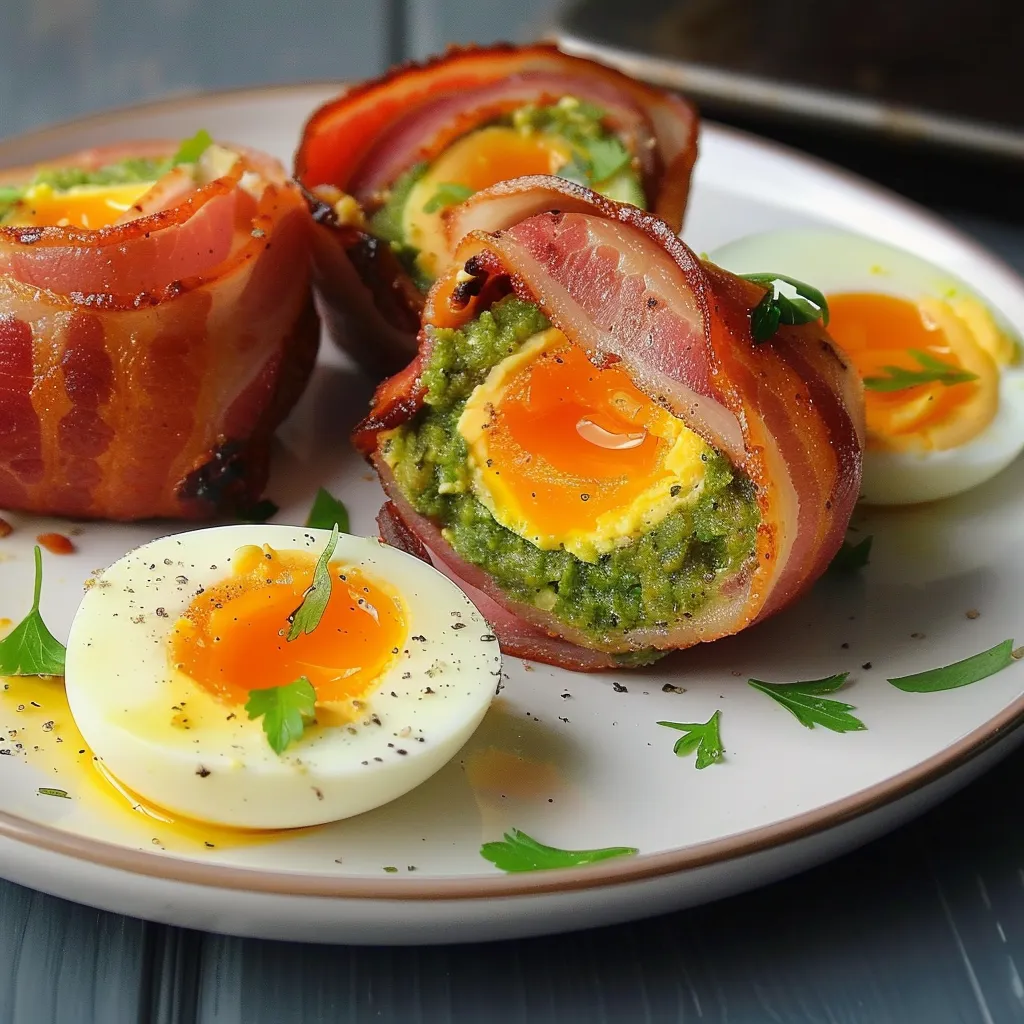 Savoureux avocat œuf lard