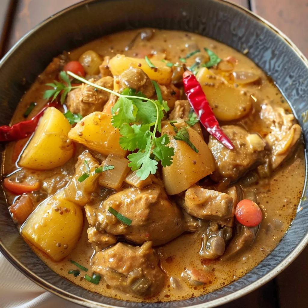 Savoureux Massaman curry poulet