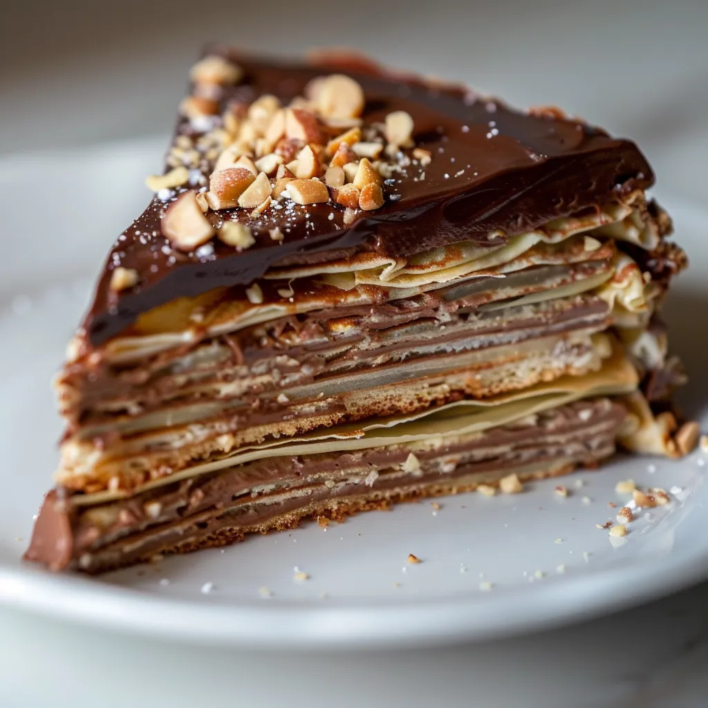 Mille-crêpes gourmand choco-noisettes