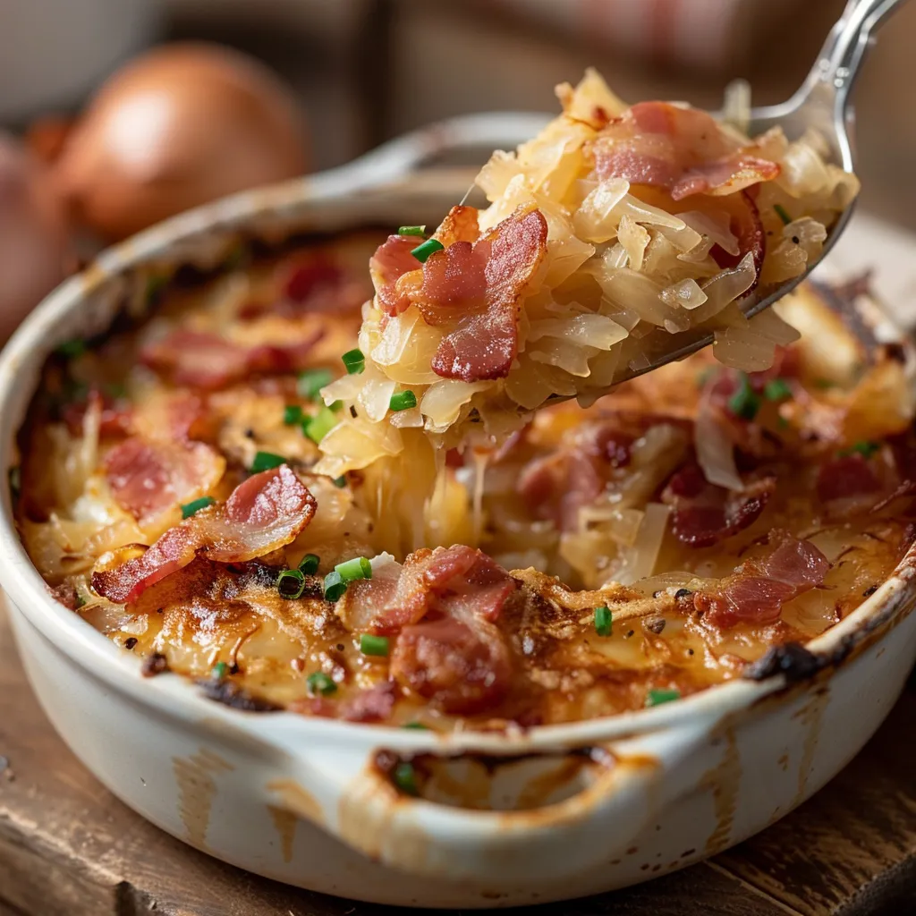 Plat au four de choucroute allemande