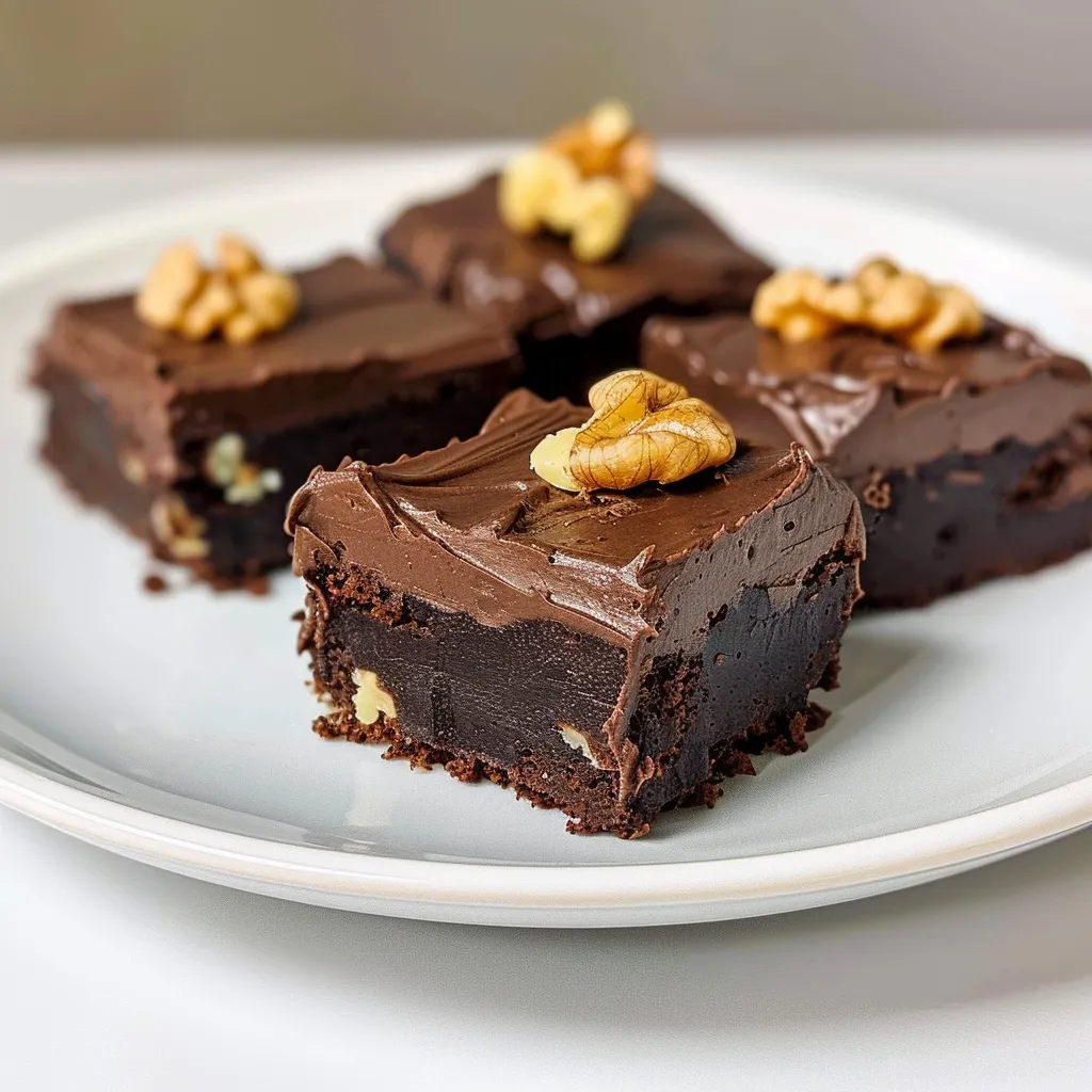 Délicieux carrés fudge noix