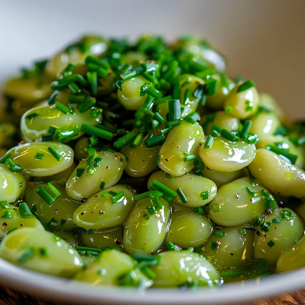 Gourganes et vinaigrette maison