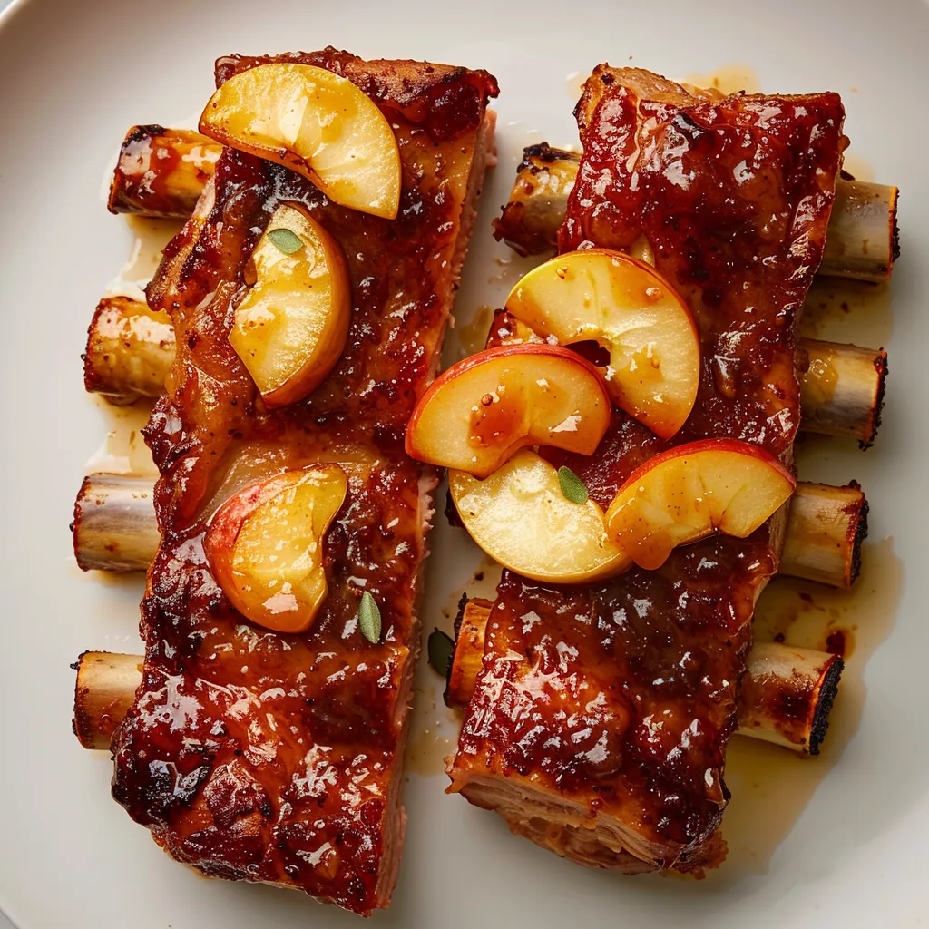 Côtes porc douceurs pommes