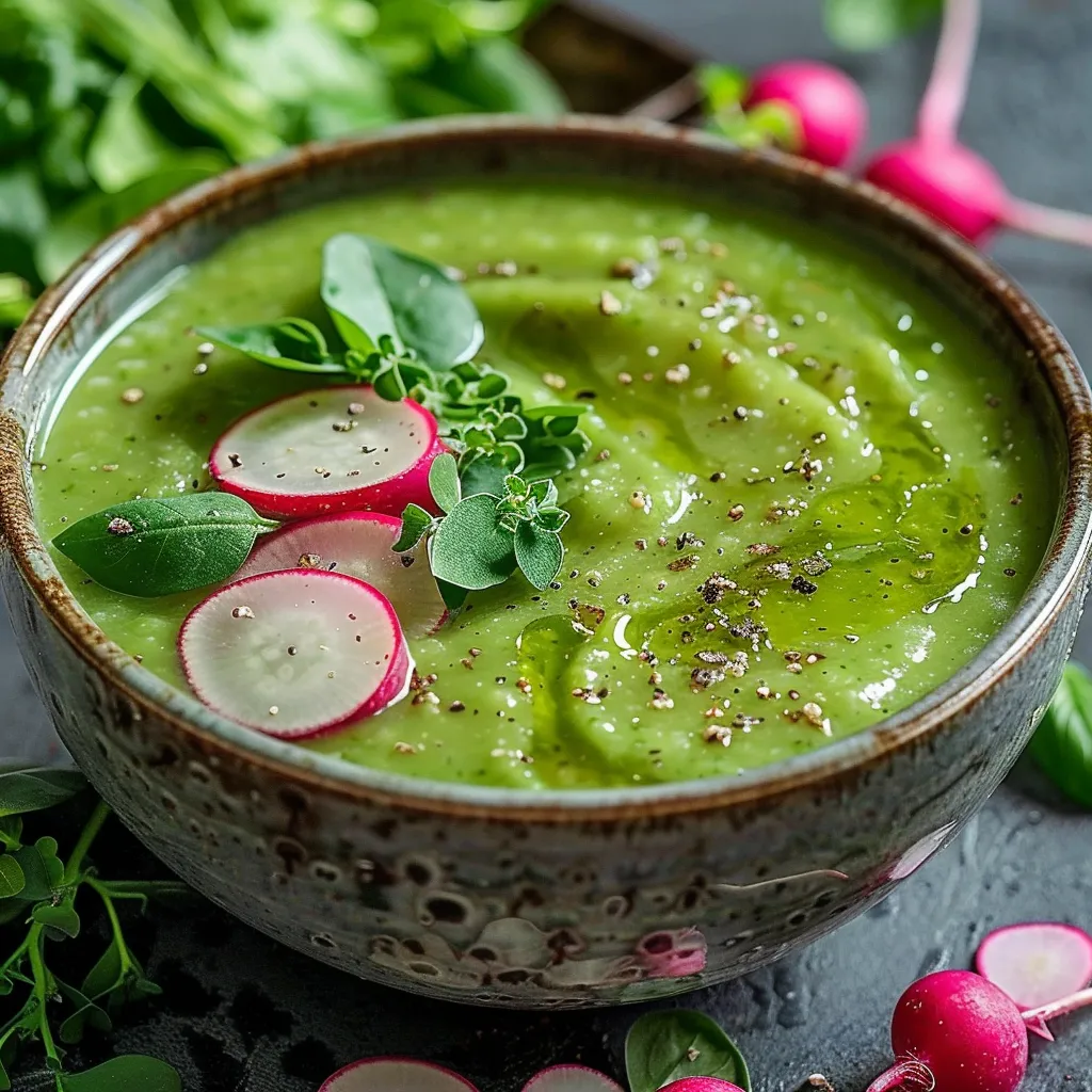 Feuilles de radis potage