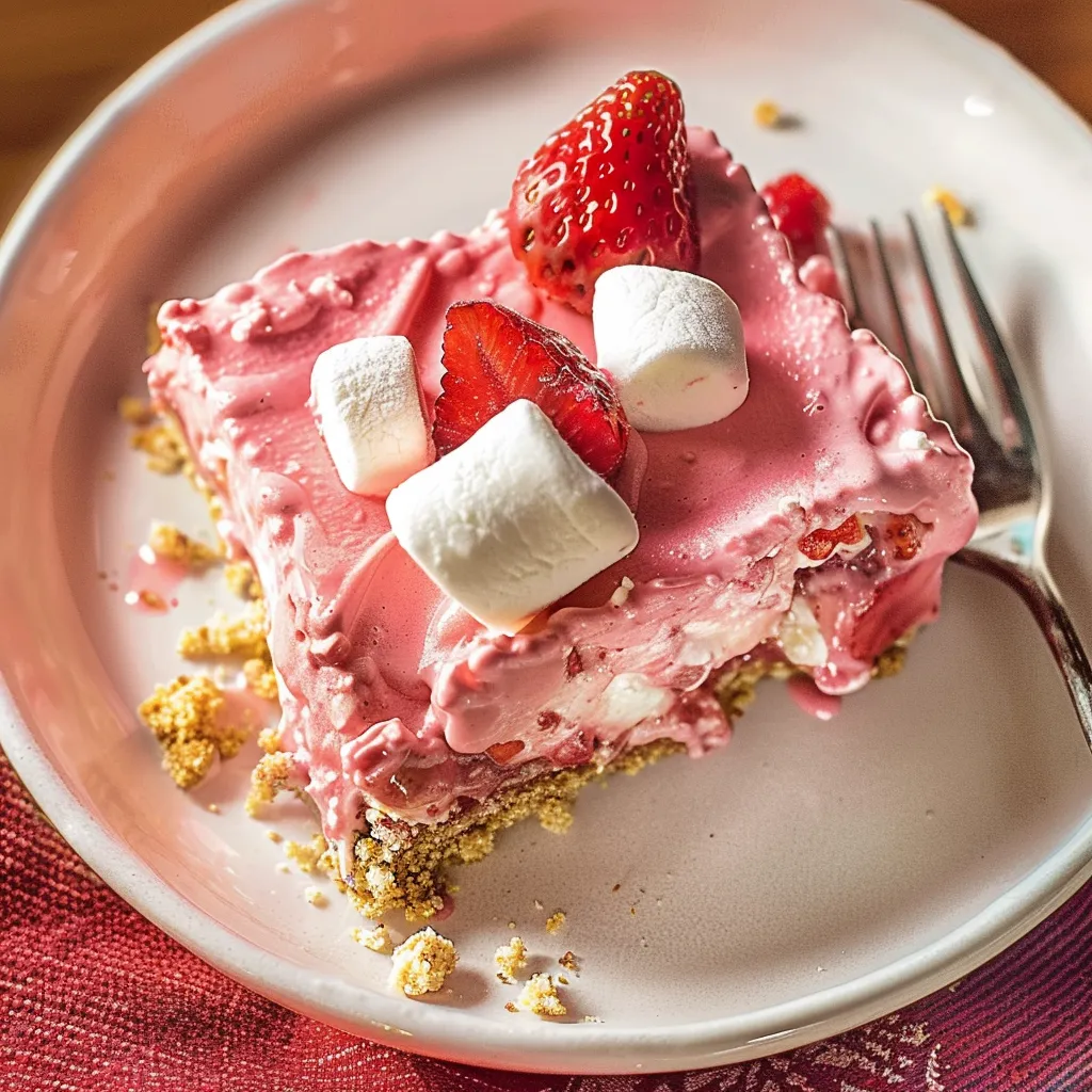 Délicieux carrés chiffon fraises
