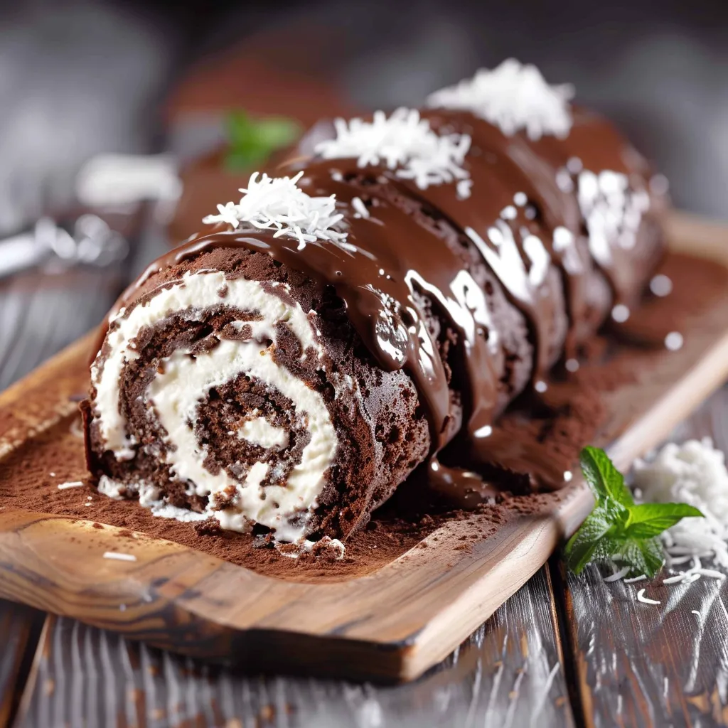 Bûche chocolat coco savoureuse