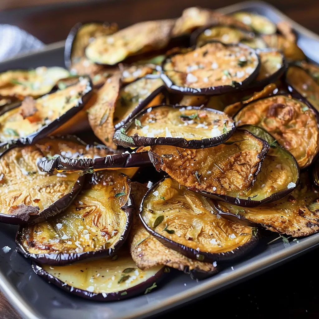 Chips d'aubergines maison croquantes