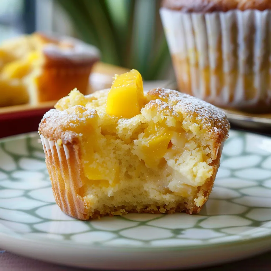 Moelleux muffins à la mangue