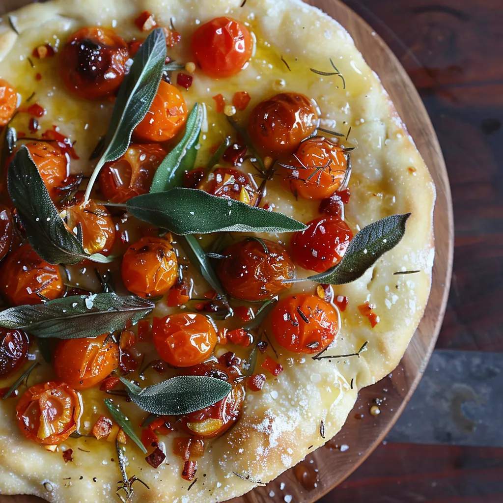 Savoureuse focaccia tomates ail