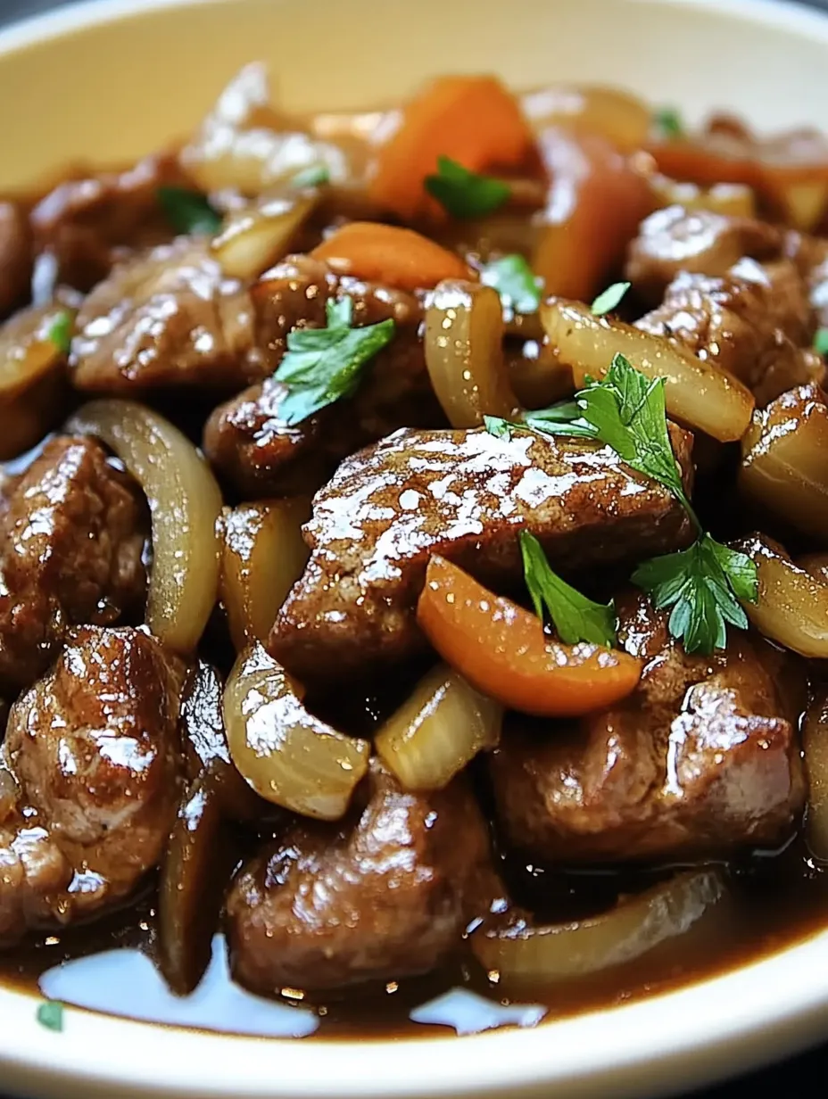 Une assiette de beef chinois avec des légumes.
