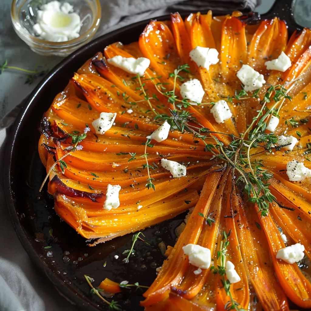 Tarte tatin carottes feta revisitée