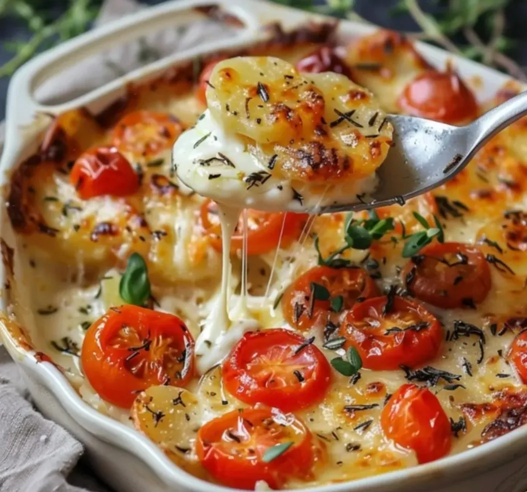 Gratin de Pomme de Terre Tomates et Mozzarella