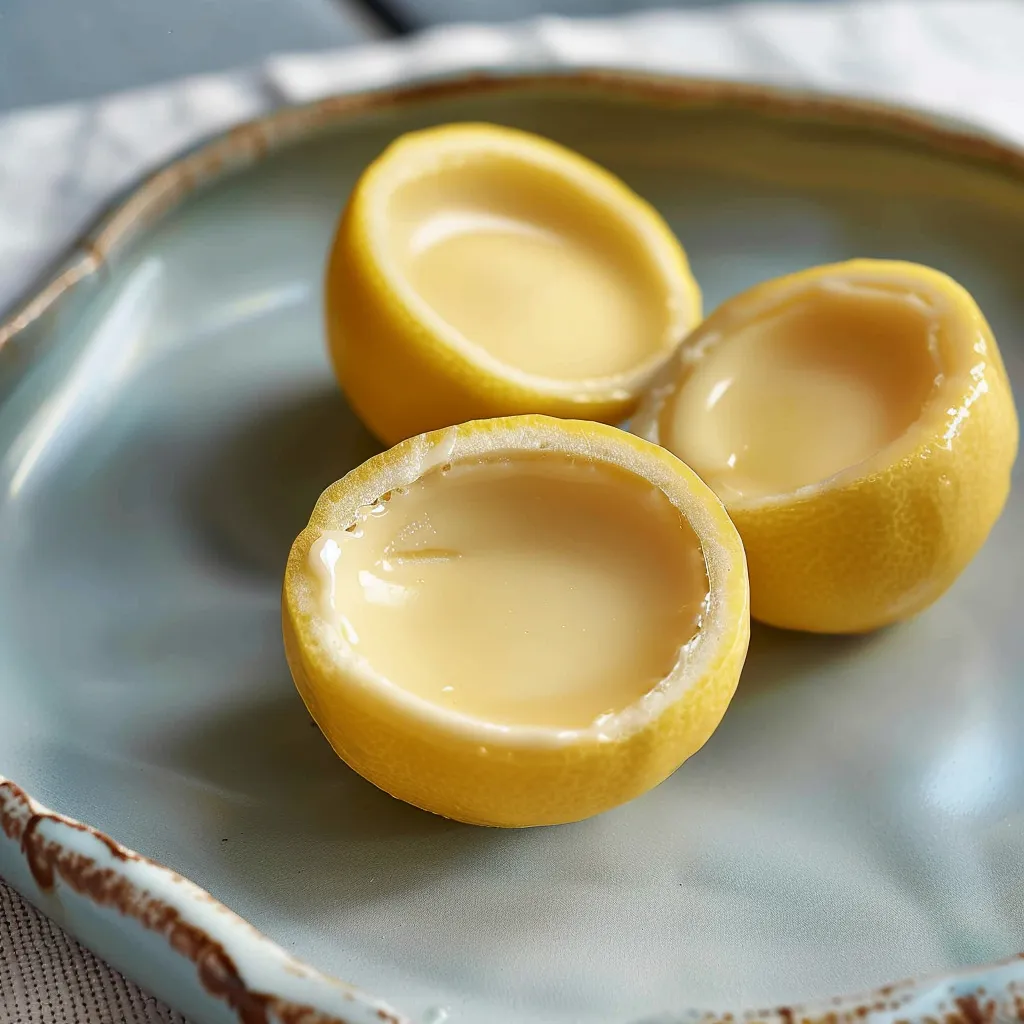 Délicieux demi-citrons garnis de crème