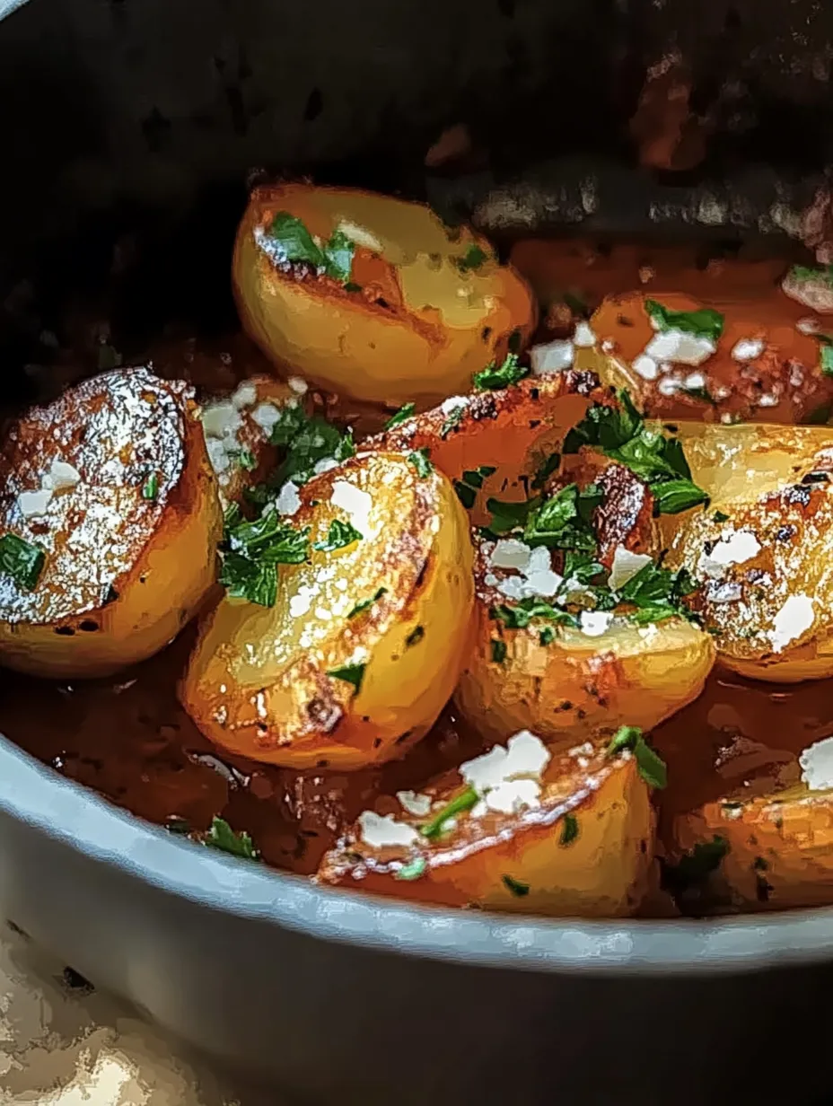 Une casserole contenant des légumes et des pommes de terre.