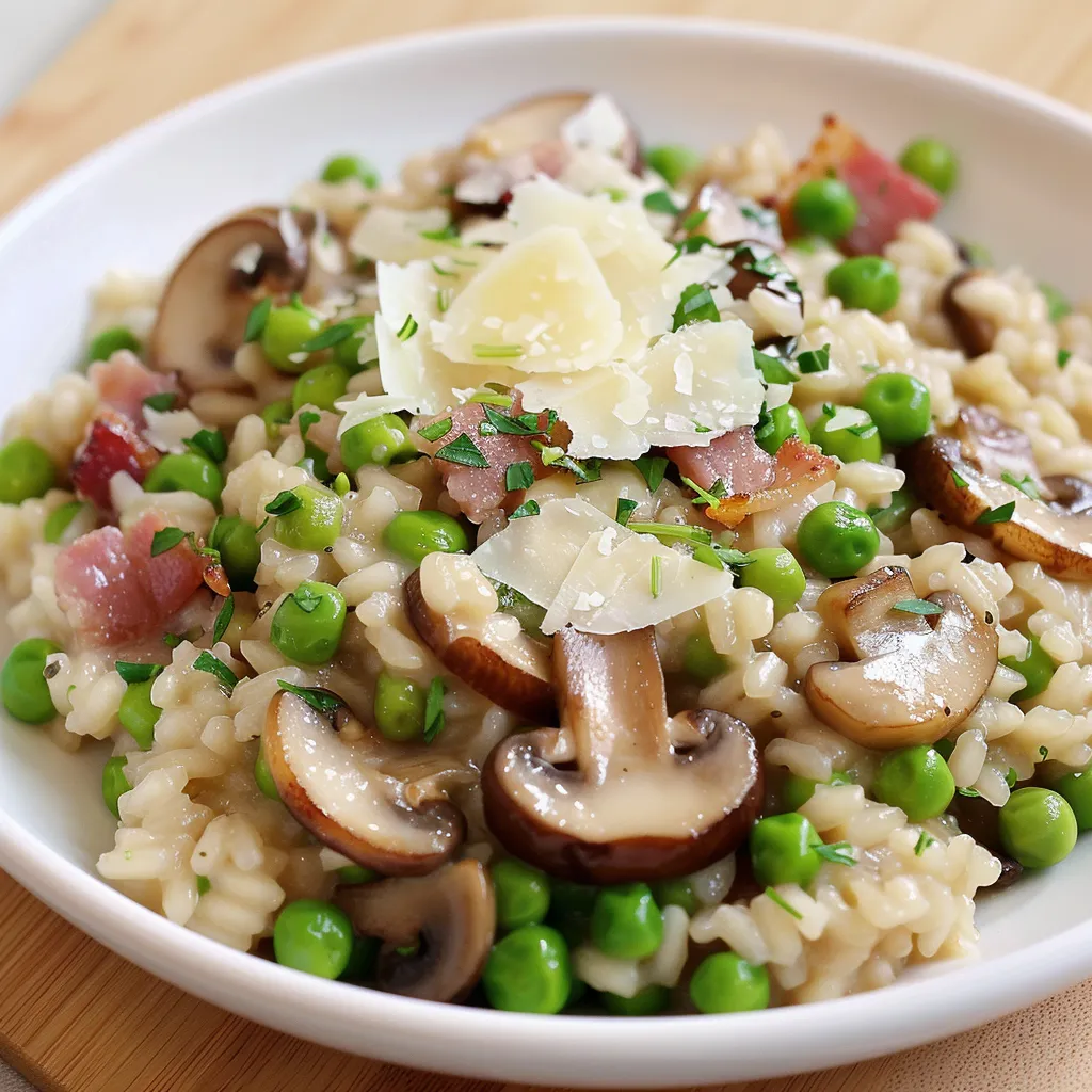Risotto petits pois onctueux