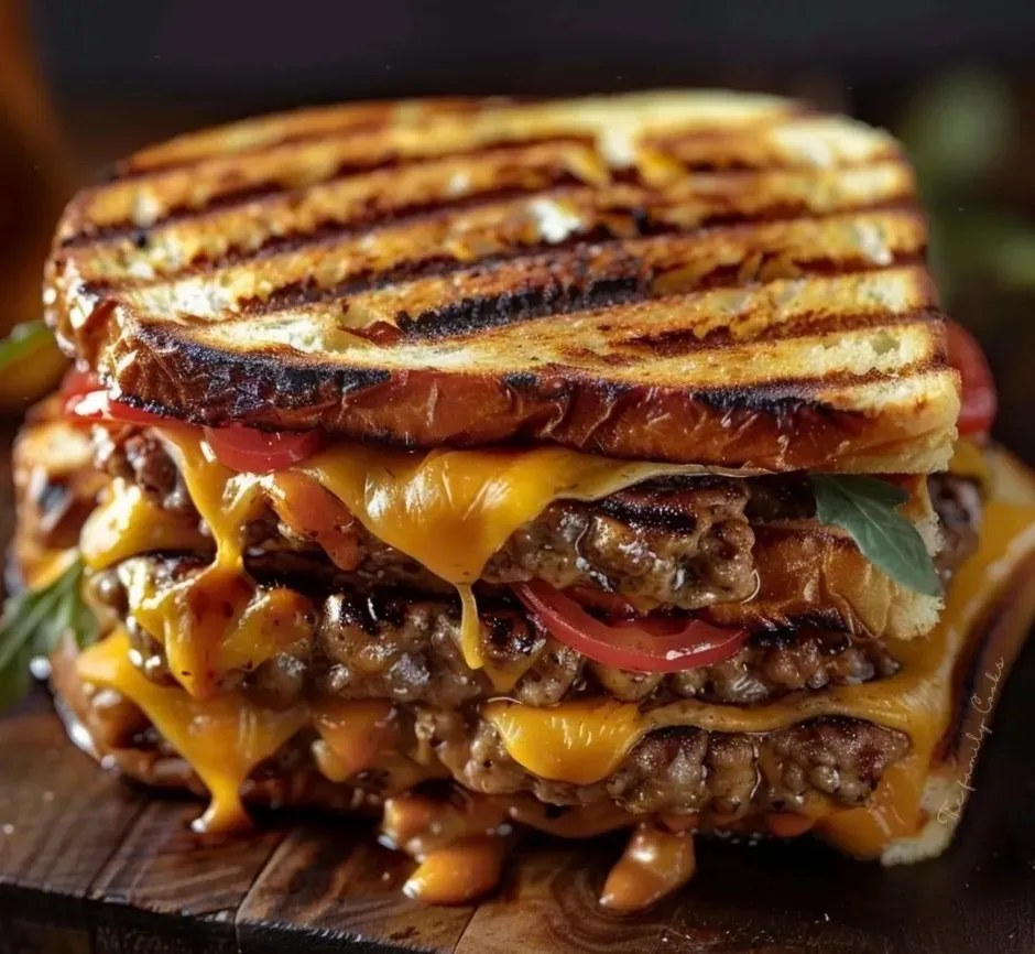 Panini Burger au Cheddar