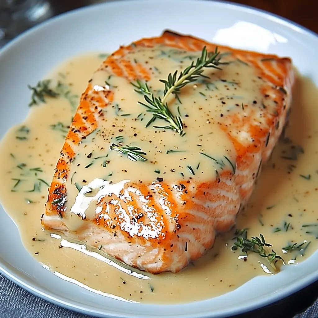 Pavé de saumon grillé avec sauce aux échalotes