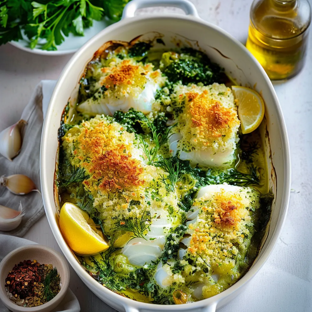 Gratin de morue herbes