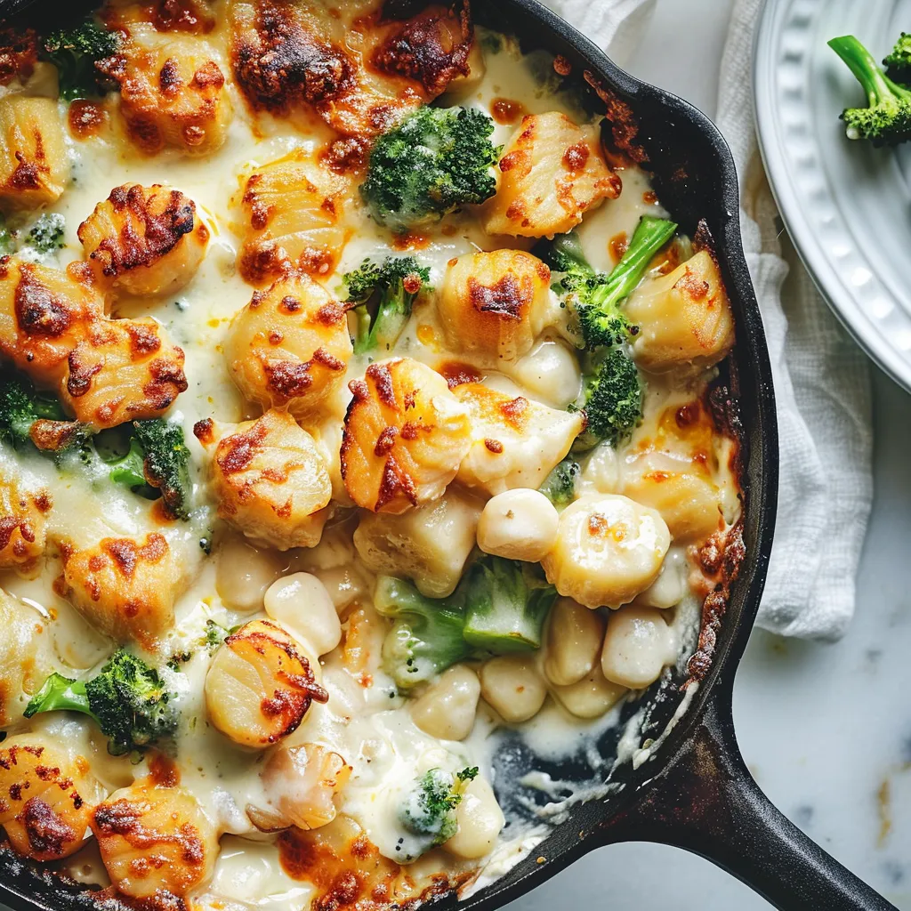 Gnocchis et pétoncles savoureux