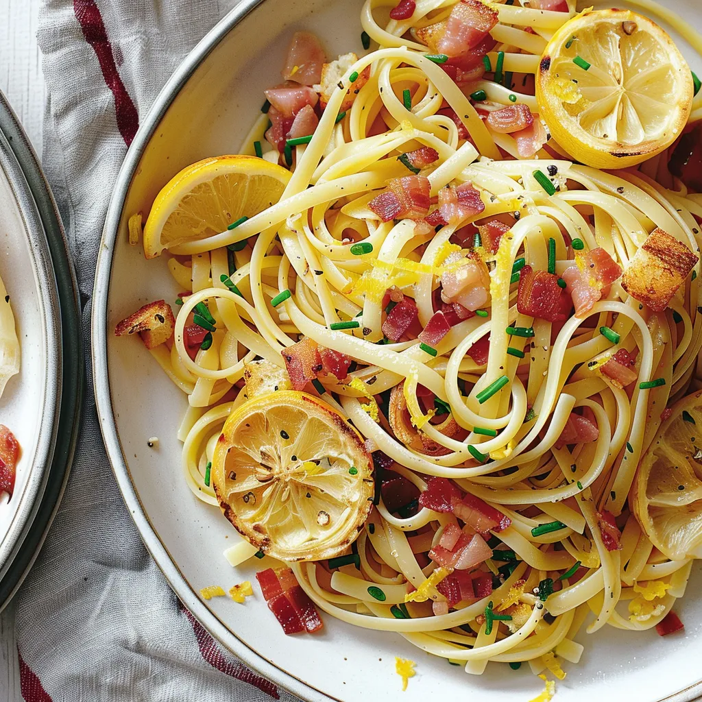 Linguines citron et artichauts
