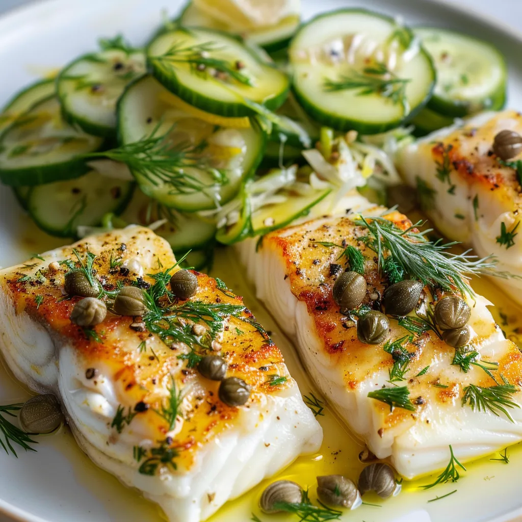 Aiglefin citron et salade fraîche