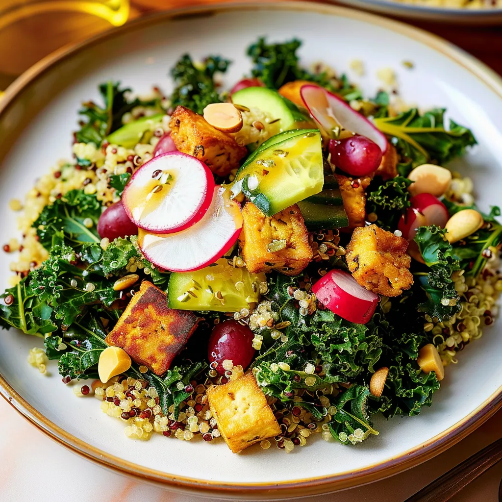 Quinoa, tofu et kale