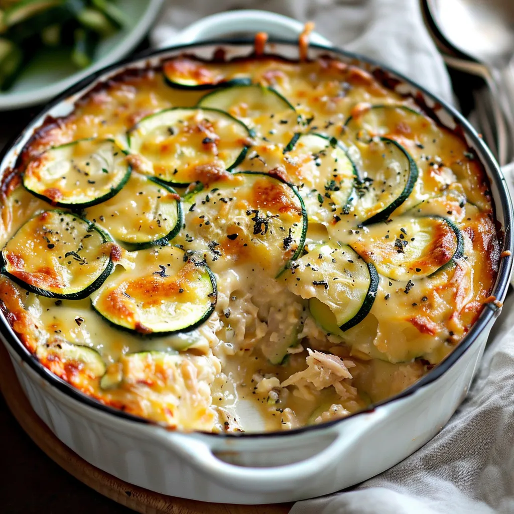 Gratin thon et courgettes fondant