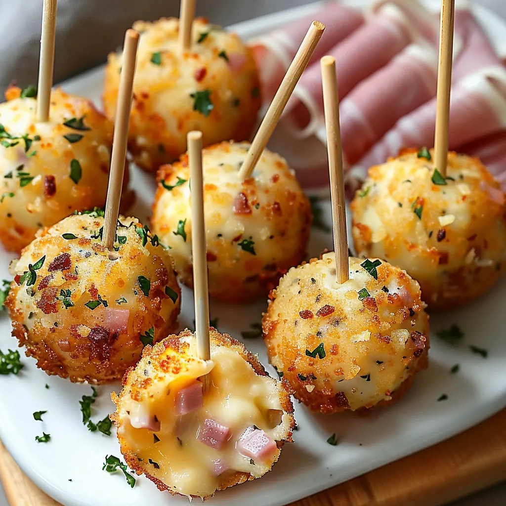 Délicieux cake pops jambon fromage