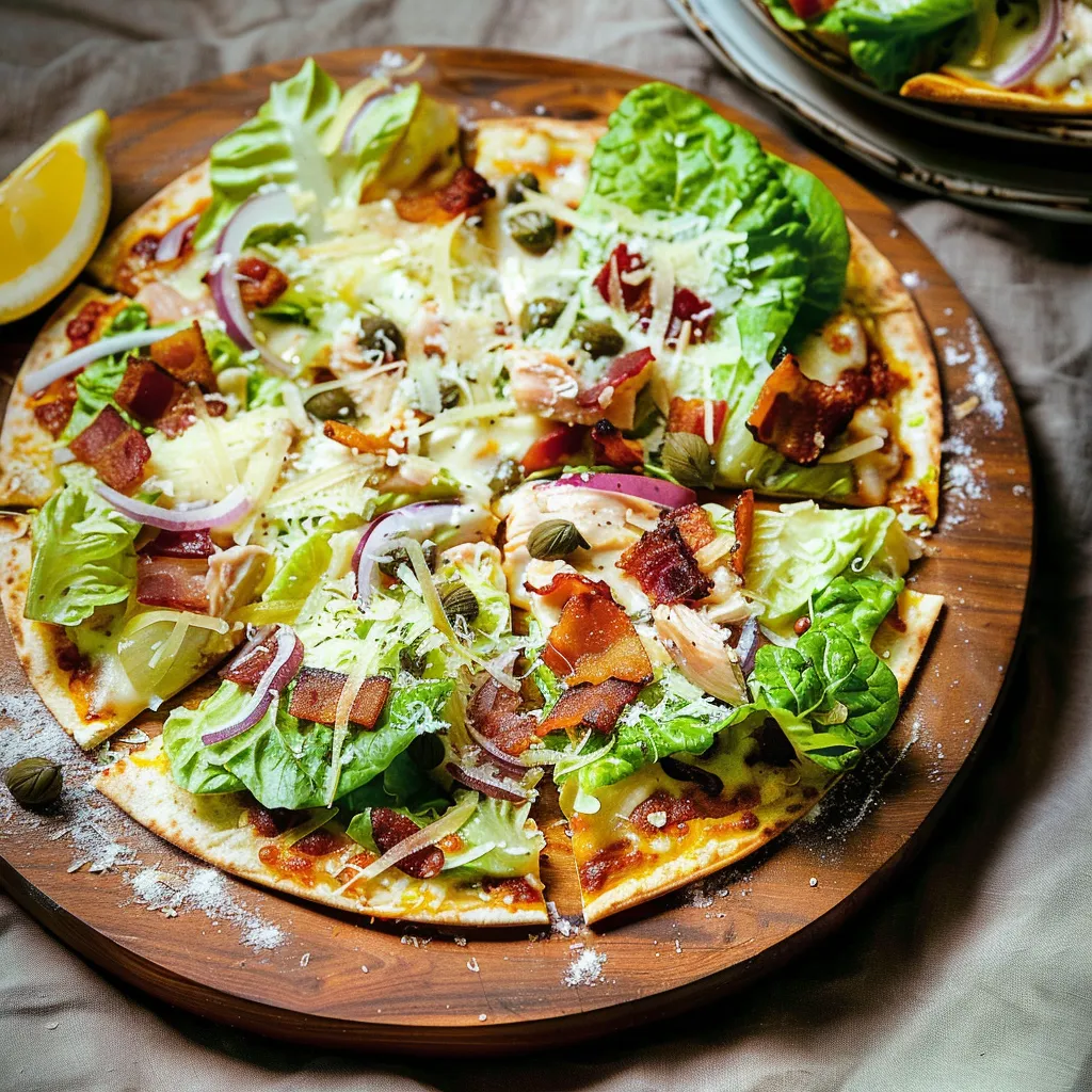 Pizza César et bacon
