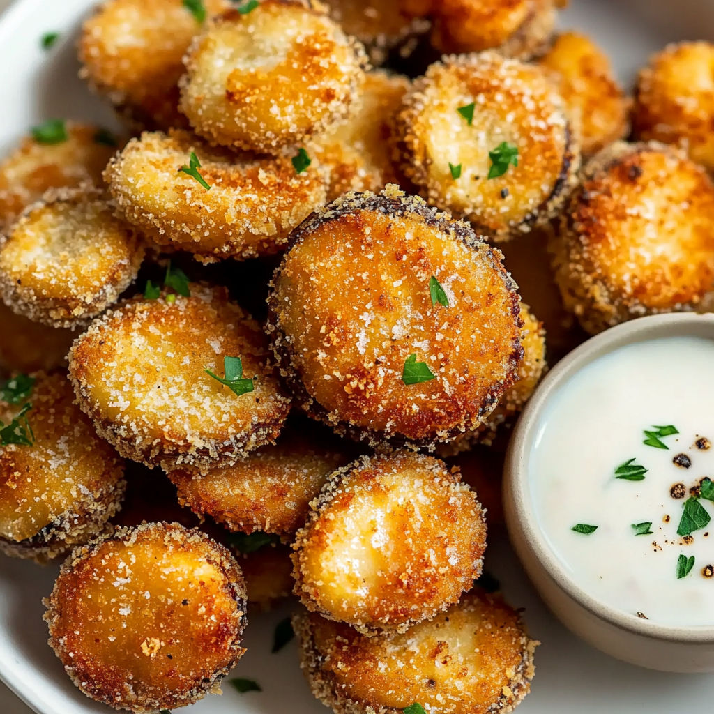 Une recette de pâtes frites avec une sauce au yaourt et des herbes fraîches.
