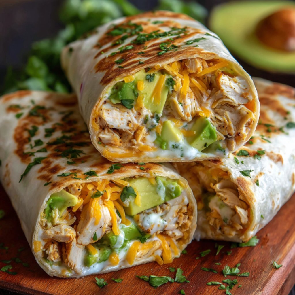 Une poignée de guacamole et de fromage sur un plat de bois.