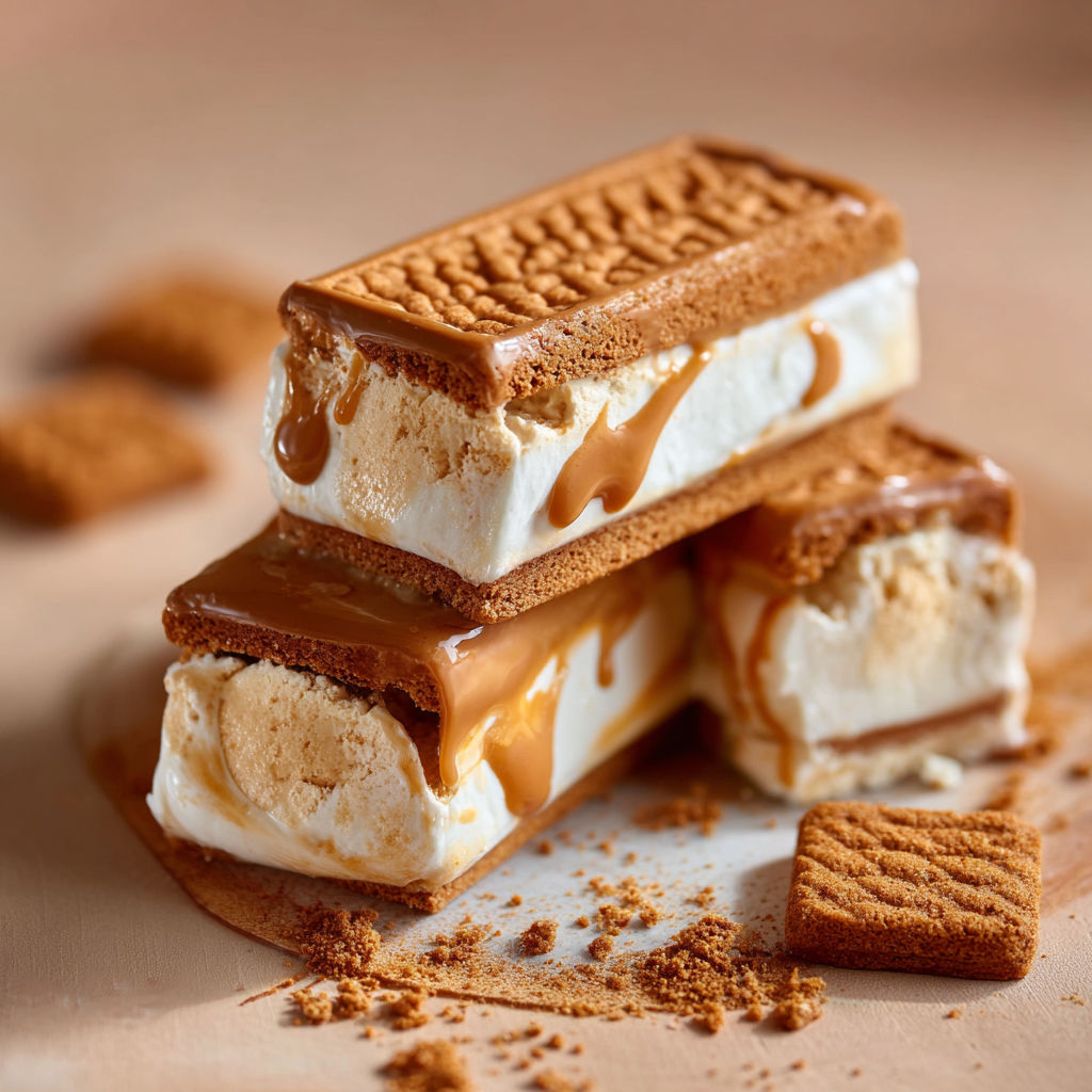 Une barre de glace avec des croutons de chocolat sur le dessus.