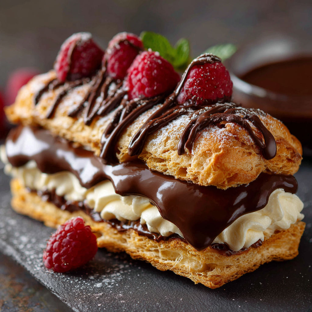 Une tarte aux fraises et chocolat, garnie de fraises rouges, est servie sur un plateau noir.