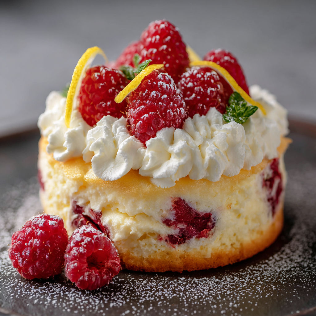 Une tarte aux fraises et yaourt, garnie de fraises rouges, est servie sur un plateau noir.