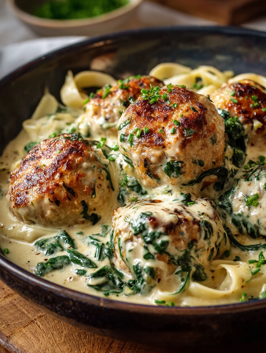 Une recette de ravioli aux herbes avec des boulettes de viande et des pâtes.
