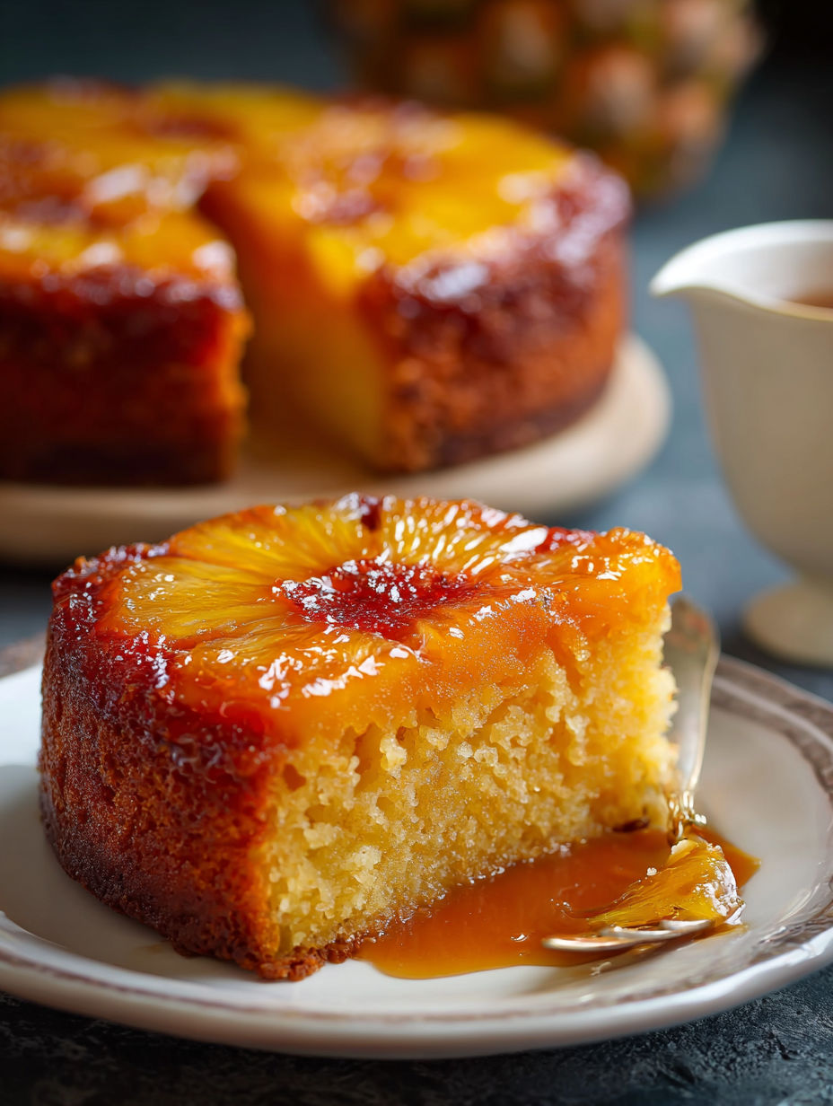 Une portion de gâteau à la pamplemousse, délicieux et sucré, sur un plateau.