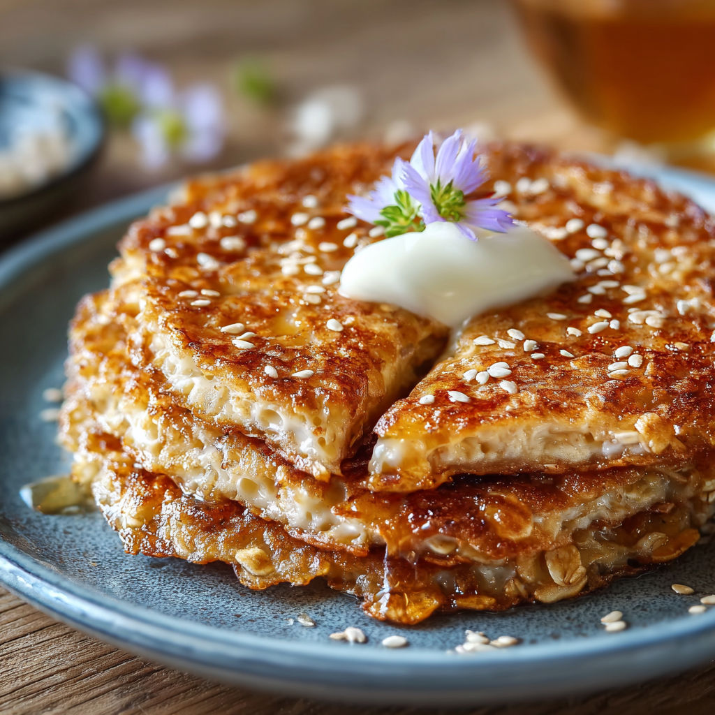 Une galette de riz avec des fleurs de cerisier sur le dessus.