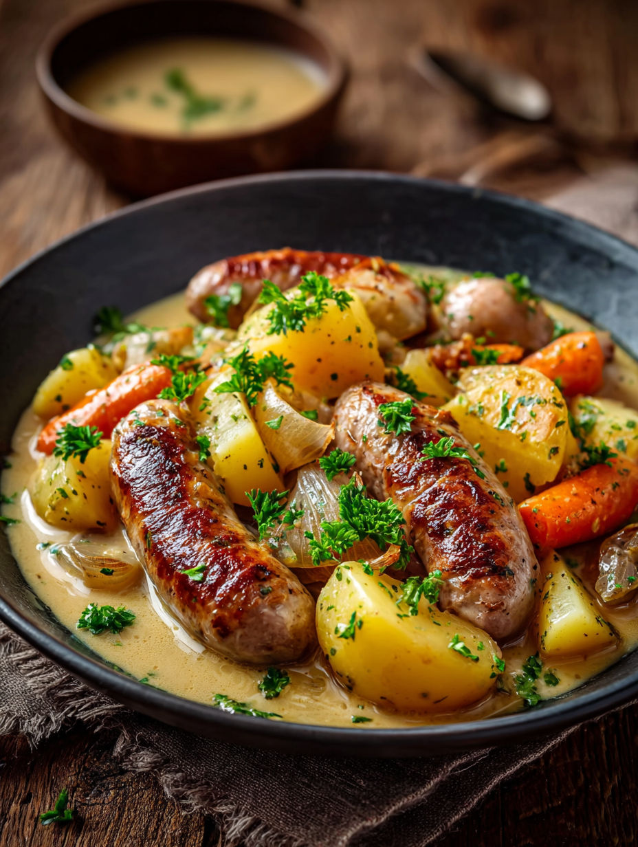 Une recette de saumon et carottes dans une casserole.