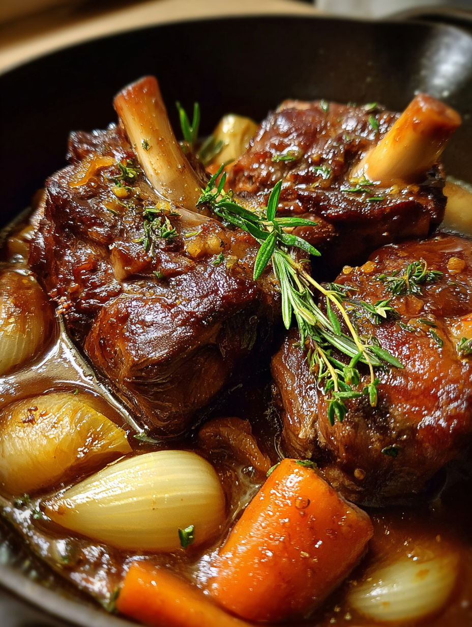 Brasse et carottes dans une sauce épicée" - "Braised meat and carrots in a spicy sauce