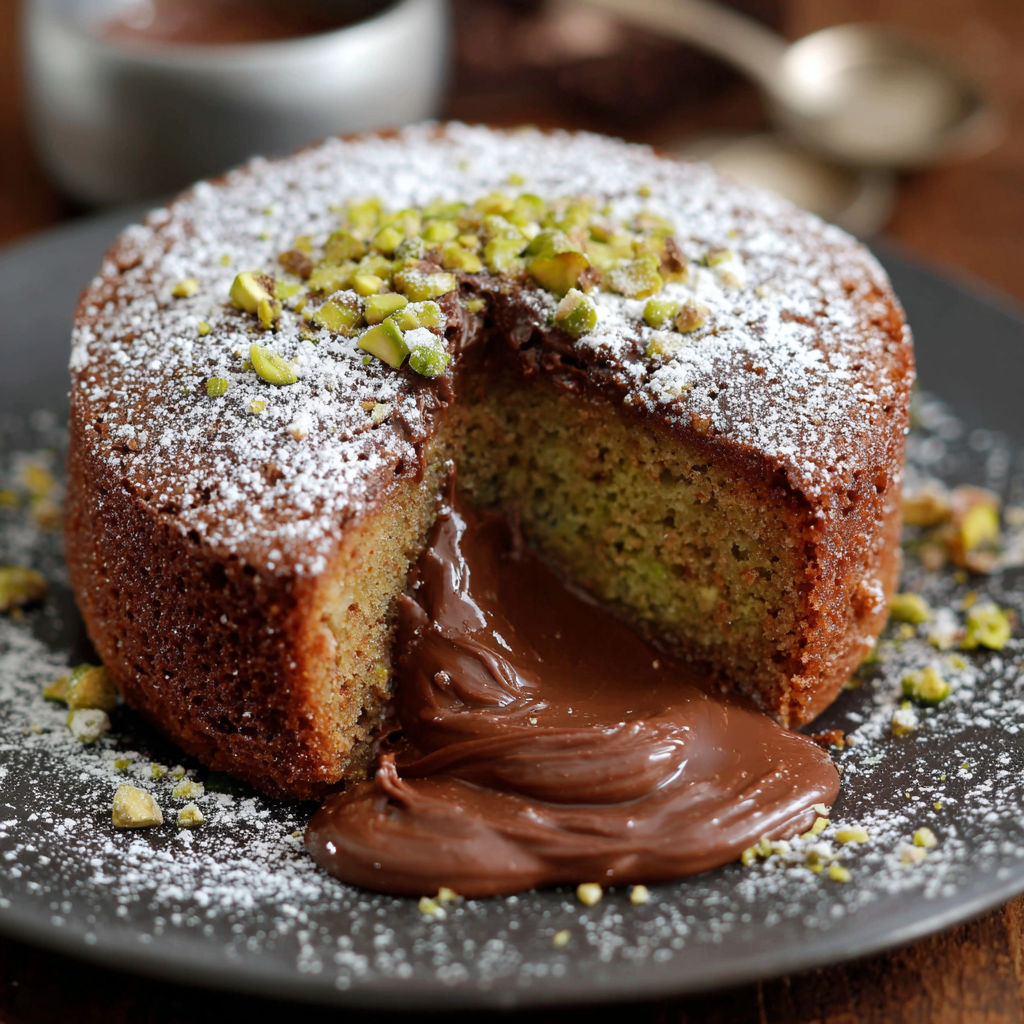 Une portion de gâteau avec une sauce chocolat sur une assiette.