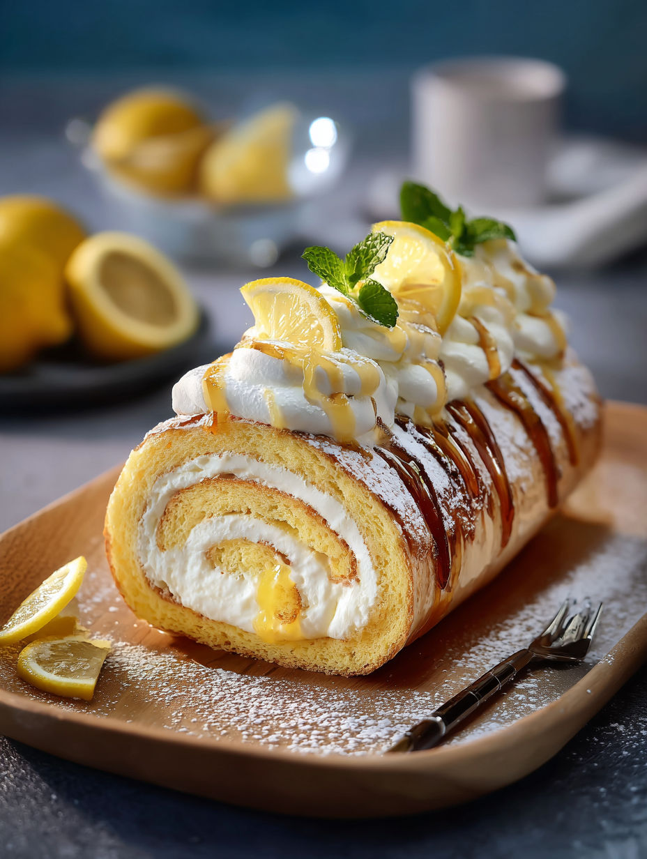 Une tarte aux citrons garnie de mélange de fruits et de crème chantilly.