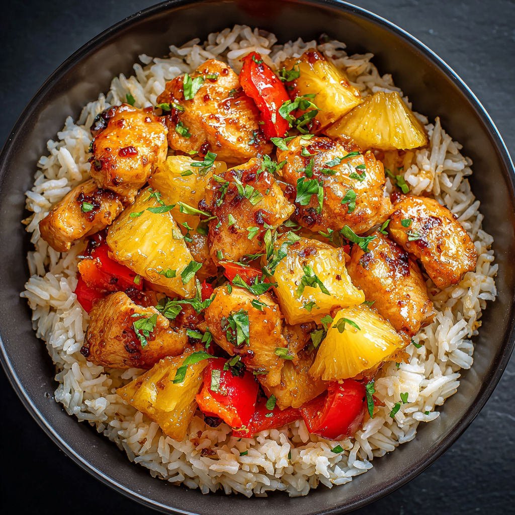 Une assiette de riz et de légumes grillés, avec des légumes verts et des tomates, est servie dans un bol noir.