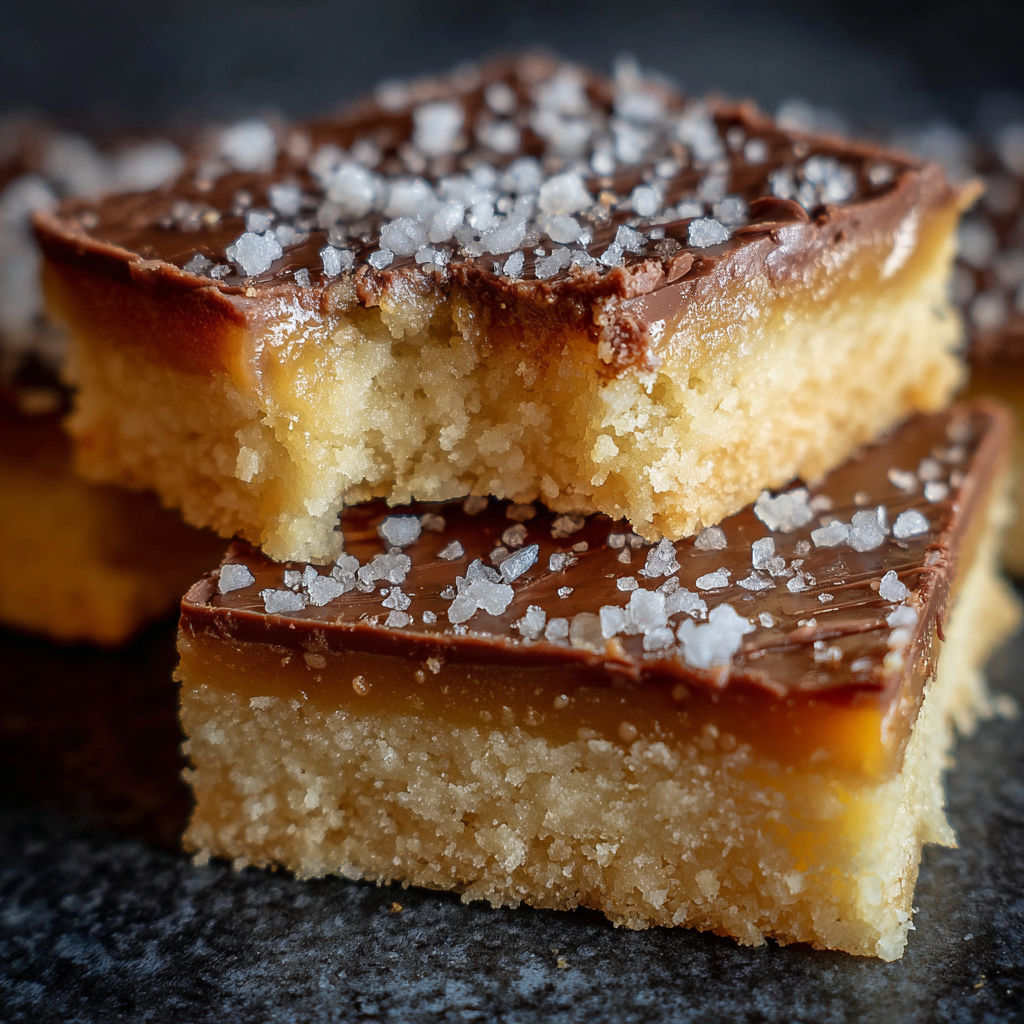 Une barquette de gâteaux de caramel avec des grains de sucre sur le dessus.