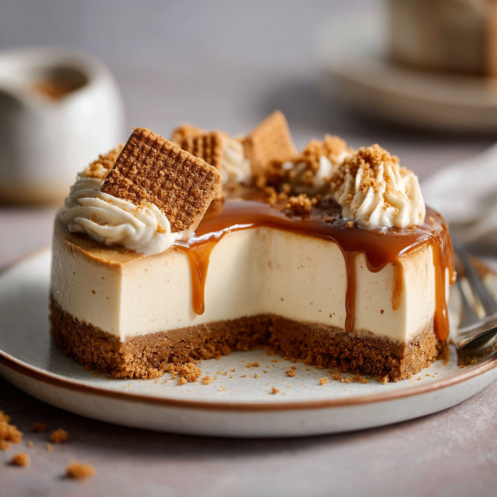 Une tarte au caramel avec des croutons de marshmallows et des croutons de chocolat.