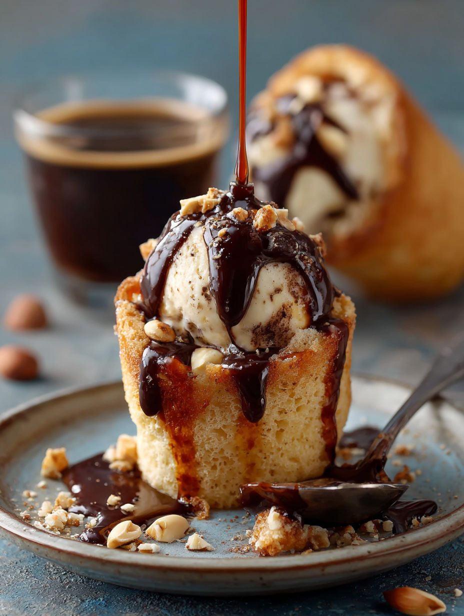 Une tarte au chocolat avec une sauce chocolat fondu.