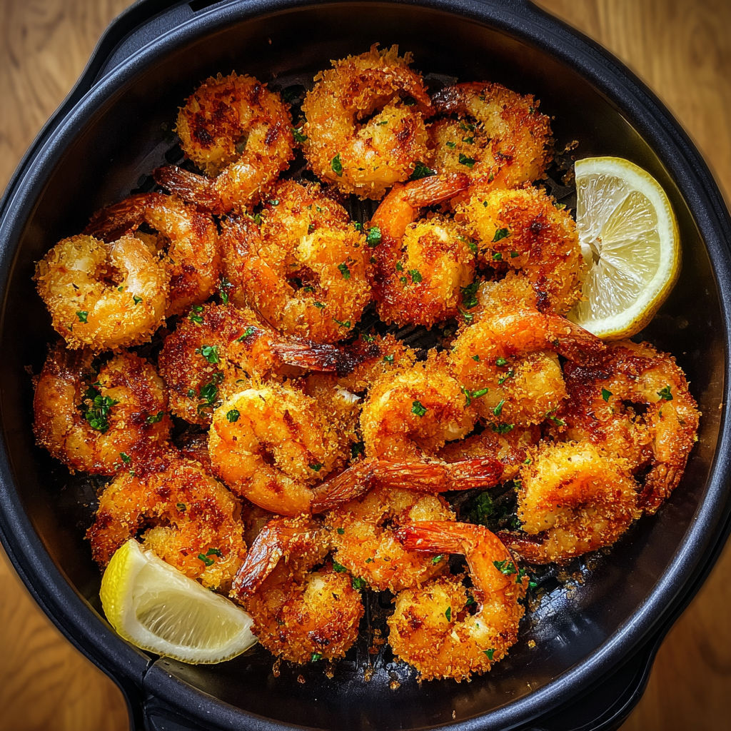 Une casserole de langoustines et de crevettes fumées, servies dans un bol en fonte, avec une cuillère en argent.